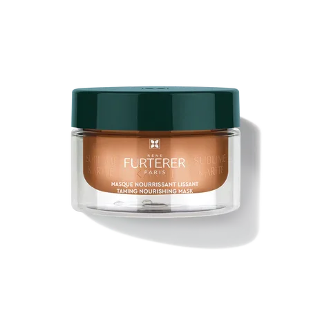 Kene Rene Furterer Paris Sublime Karite Taming Nourishing Mask in brown jar with green lid